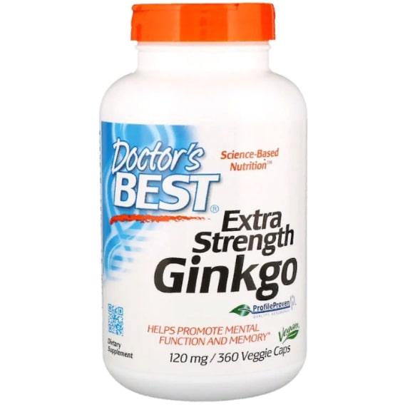 Гінко білоба Doctor's Best Extra Strength Ginkgo 120 мг 360 Veg Caps (DRB-00273)