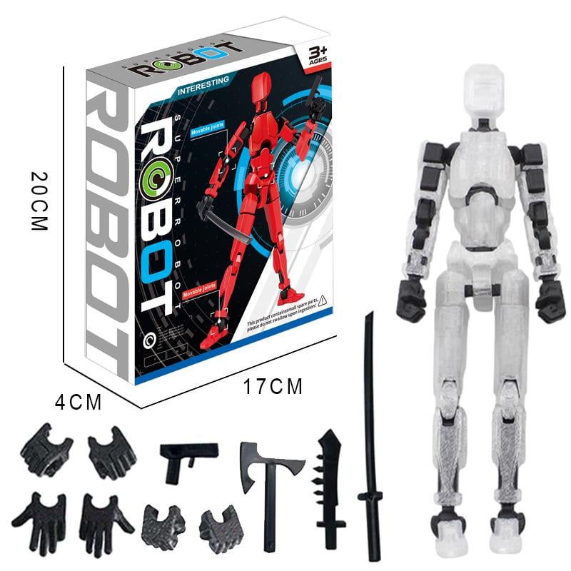 Робот-человек шарнирный 3D из пластика dummy 13 61 дет. Бело-прозрачный (138) - фото 7 Робот-человек шарнирный 3D из пластика dummy 13 61 дет. Бело-прозрачный (138) - фото 7