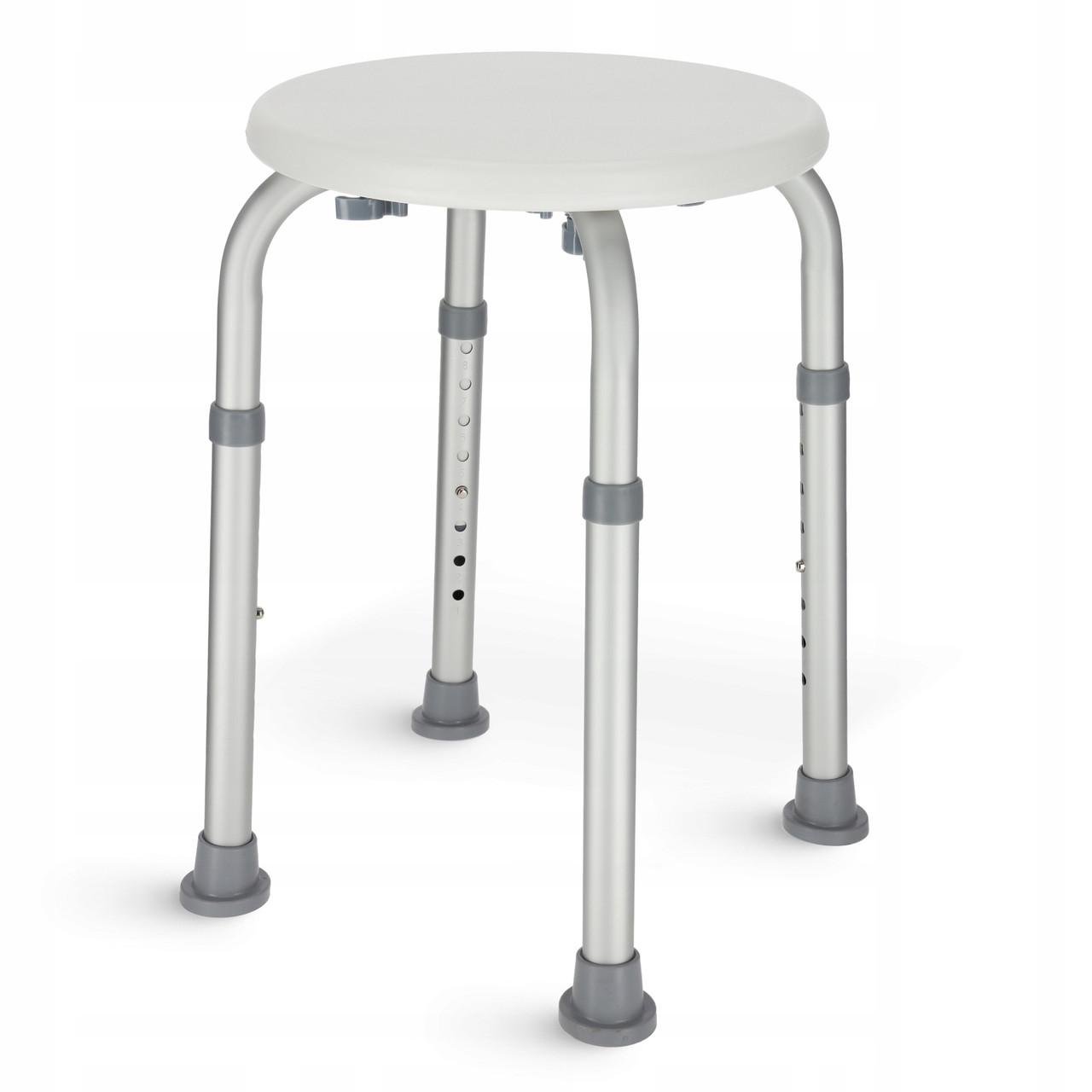 Стілець-табурет для ванної та душу 4fizjo регульований White/Grey (P-5905973403382)