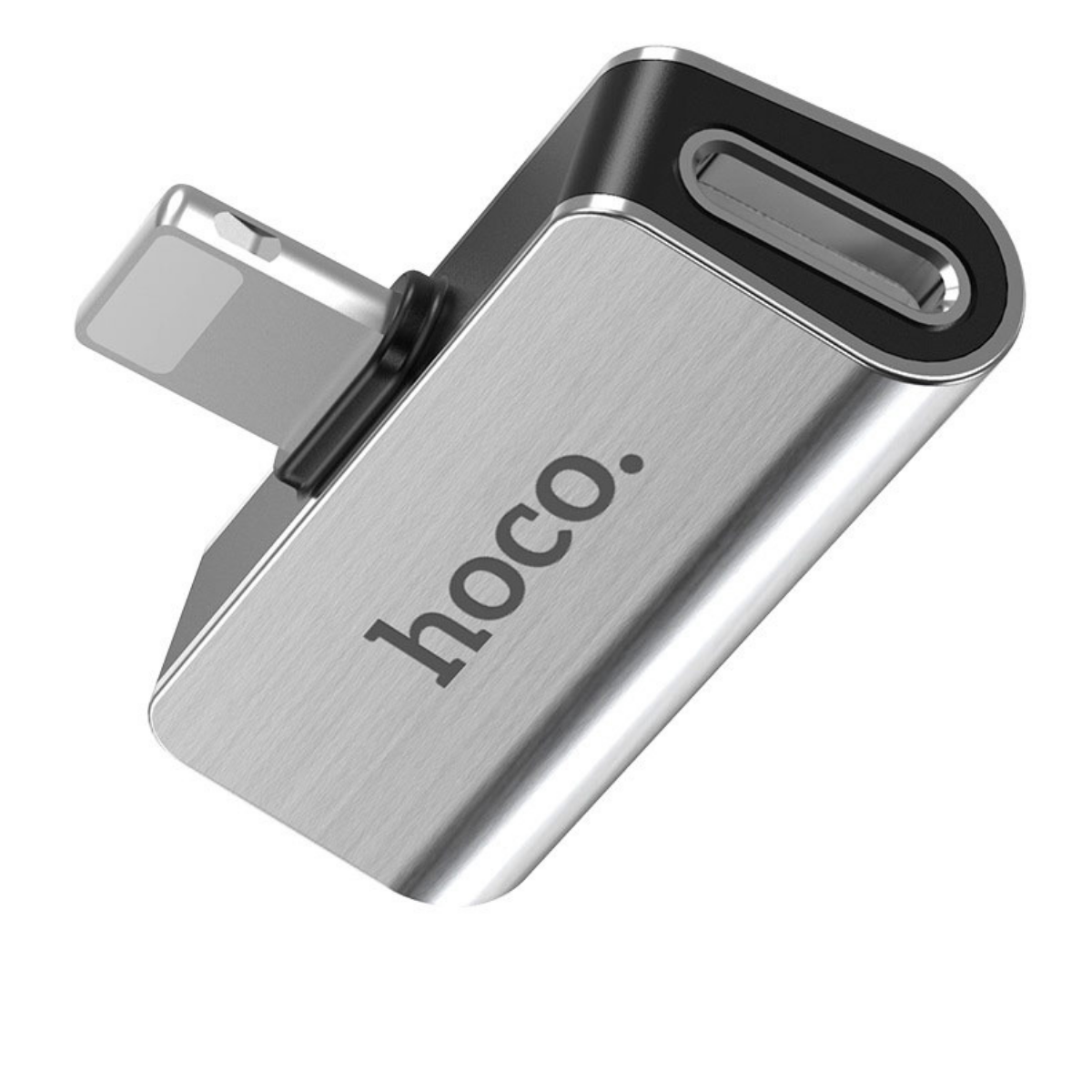Адаптер Hoco LS24 dual lightning digital audio converter Silver