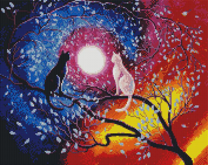 Алмазная мозаика на подрамнике ArtStory Ночное свидание 40x50 см (ASM52)