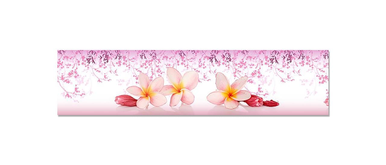 Наклейка виниловая на кухню Zatarga Розовые Гавайские Цветы 600х2500 мм (1294193377)