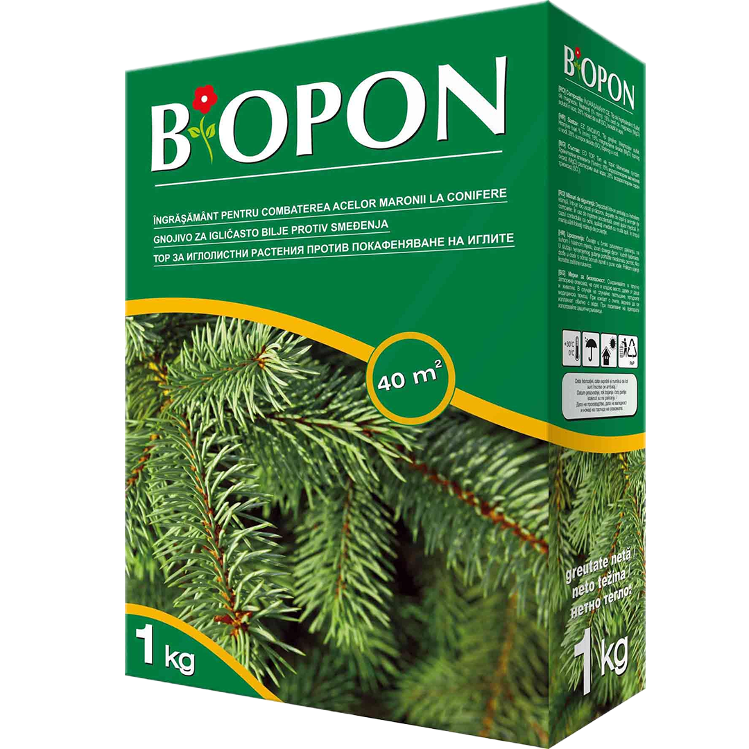Удобрение помещенное Biopon для хвойных растений против пожелтения 1 кг (R50157)