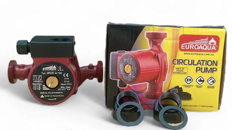 Циркуляційний насос Euroaqua GPS 25-4S/180 з гайкою (29924962) - фото 1