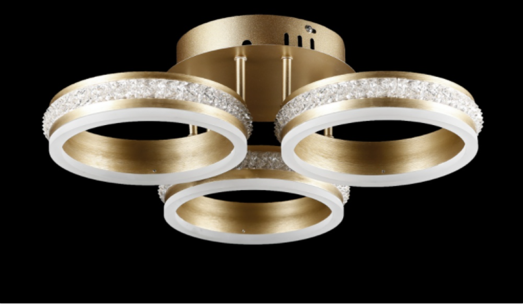 Светодиодная люстра LK39849/3 LED BRUSH/CHAMPANE/GOLD Белый/Золото (AN000838)