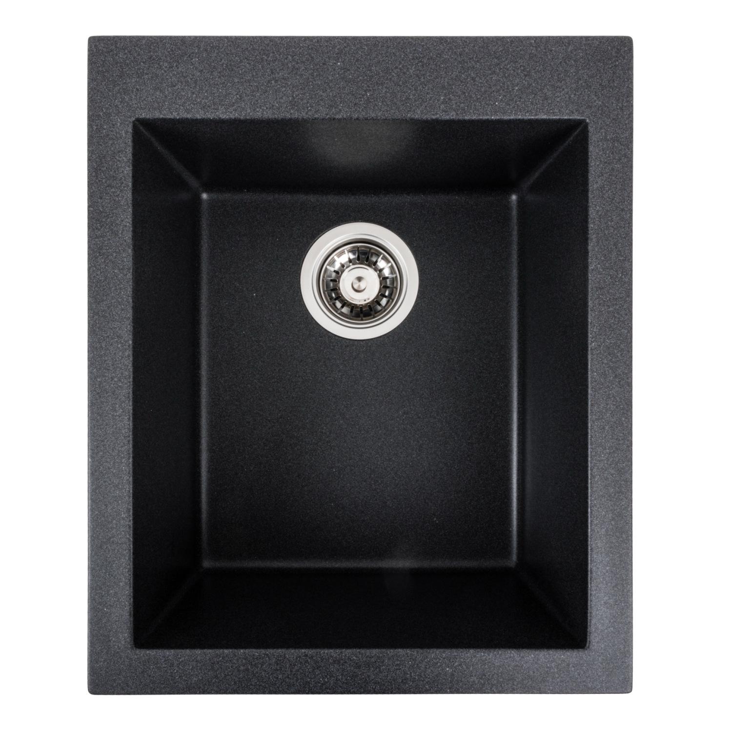 Мойка кухонная Platinum PLS-A39260 гранитная прямоугольная 410x500 мм Серый (171850)