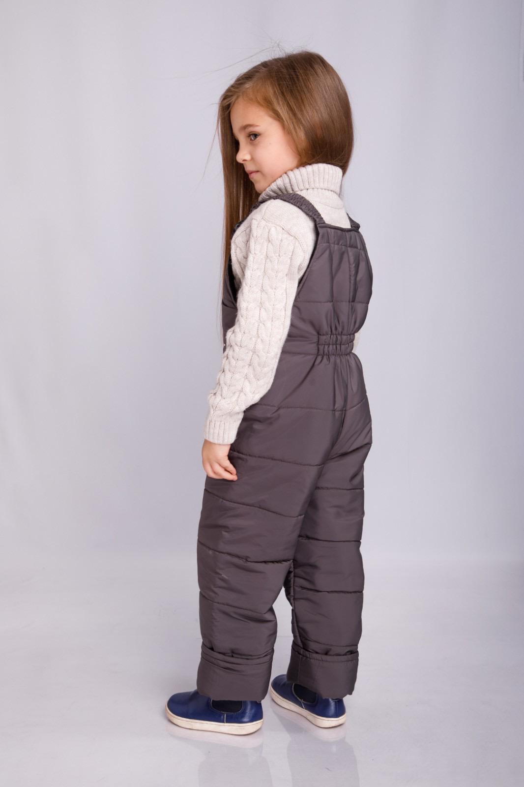 Напівкомбінезон зимовий для дівчинки 134 см Темно-сірий (PN-14587-134тс) - фото 2