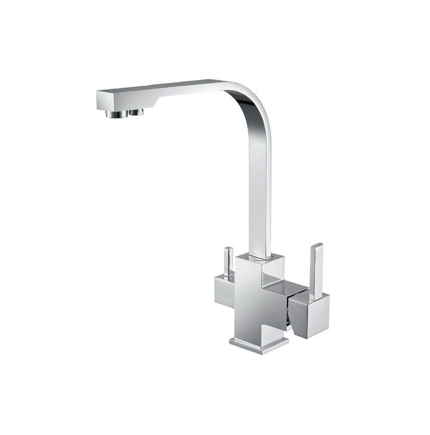 Смеситель для кухни Asignatura Twin Flat 80544600 на две воды Хром (131231)