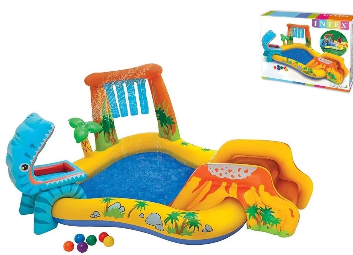 Игровой центр Динозавры с горкой и фонтаном (2095)