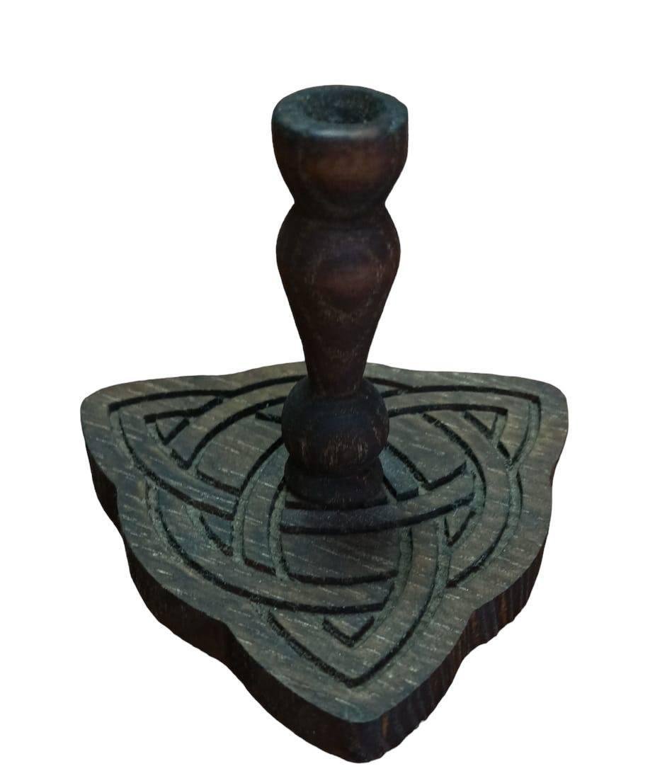 Підсвічник дерев'яний Трікверт Чорний (14301856)