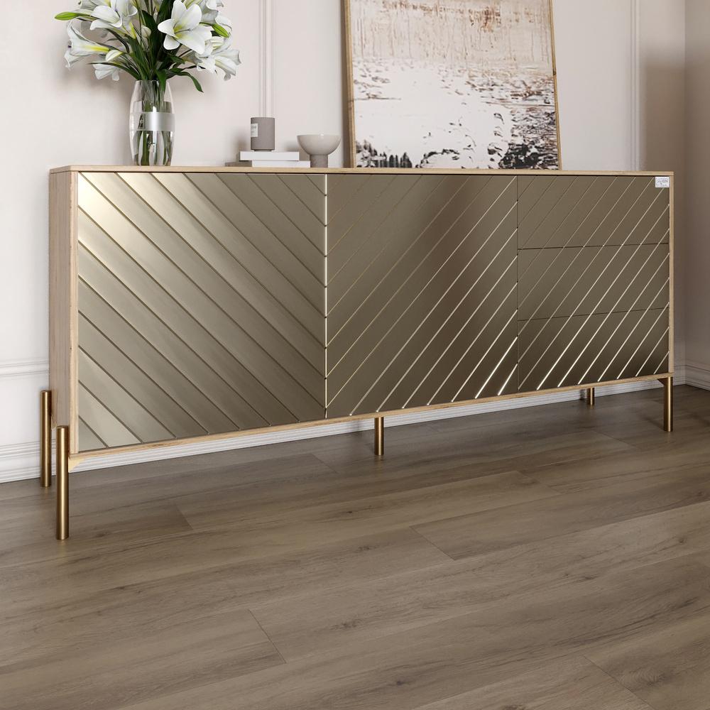 Комод Lion Амарант з золотими металевими ніжками 168x40x76,5 см Дуб Аппалачі/Перламутровий металік (000-000-1920) Комод Lion Амарант з золотими металевими ніжками 168x40x76,5 см Дуб Аппалачі/Перламутровий металік (000-000-1920)