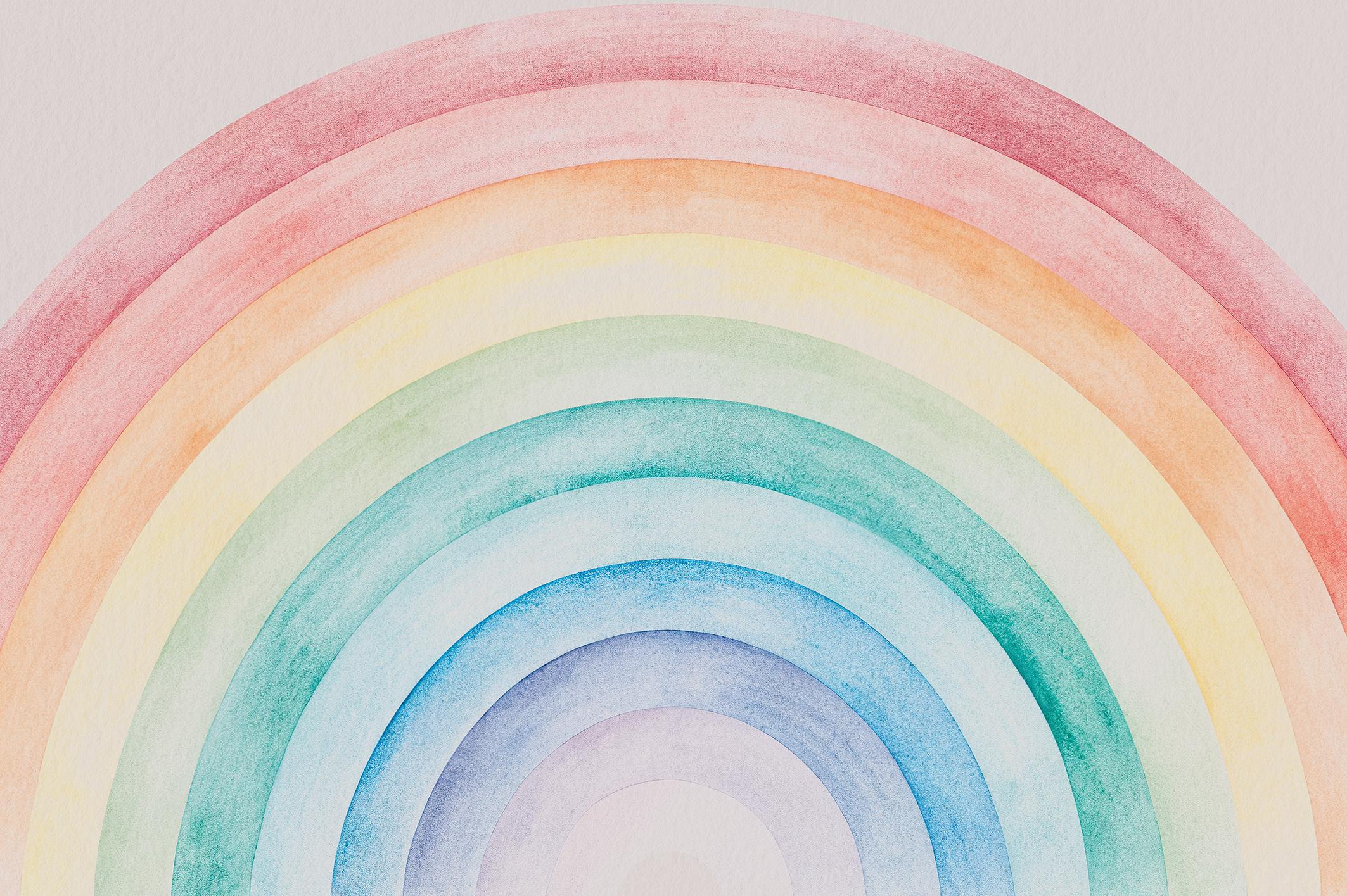Фотошпалери флізелінові Upstream Акварельна веселка 368х245 см (S5KID-117/7)