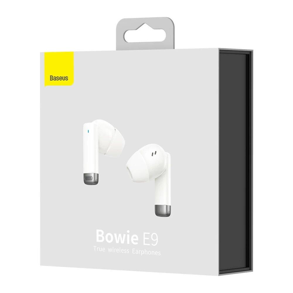 Наушники вакуумные Baseus Bowie E9 с микрофоном Bluetooth в кейсе Белый (NGTW120002) - фото 7