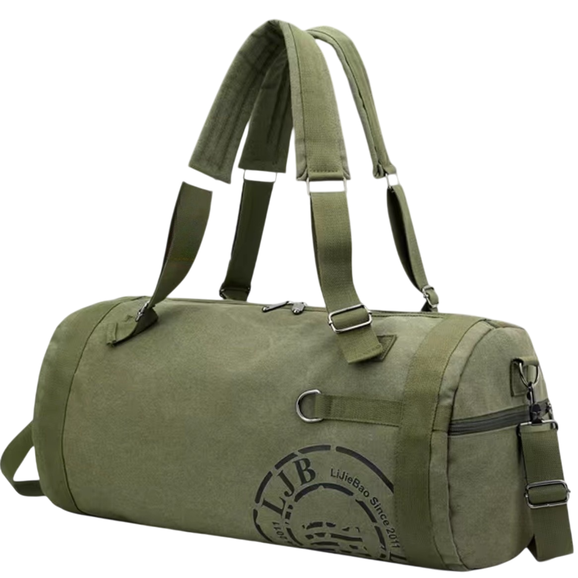 Дорожная сумка через плечо тканевая Army green (2034616293)