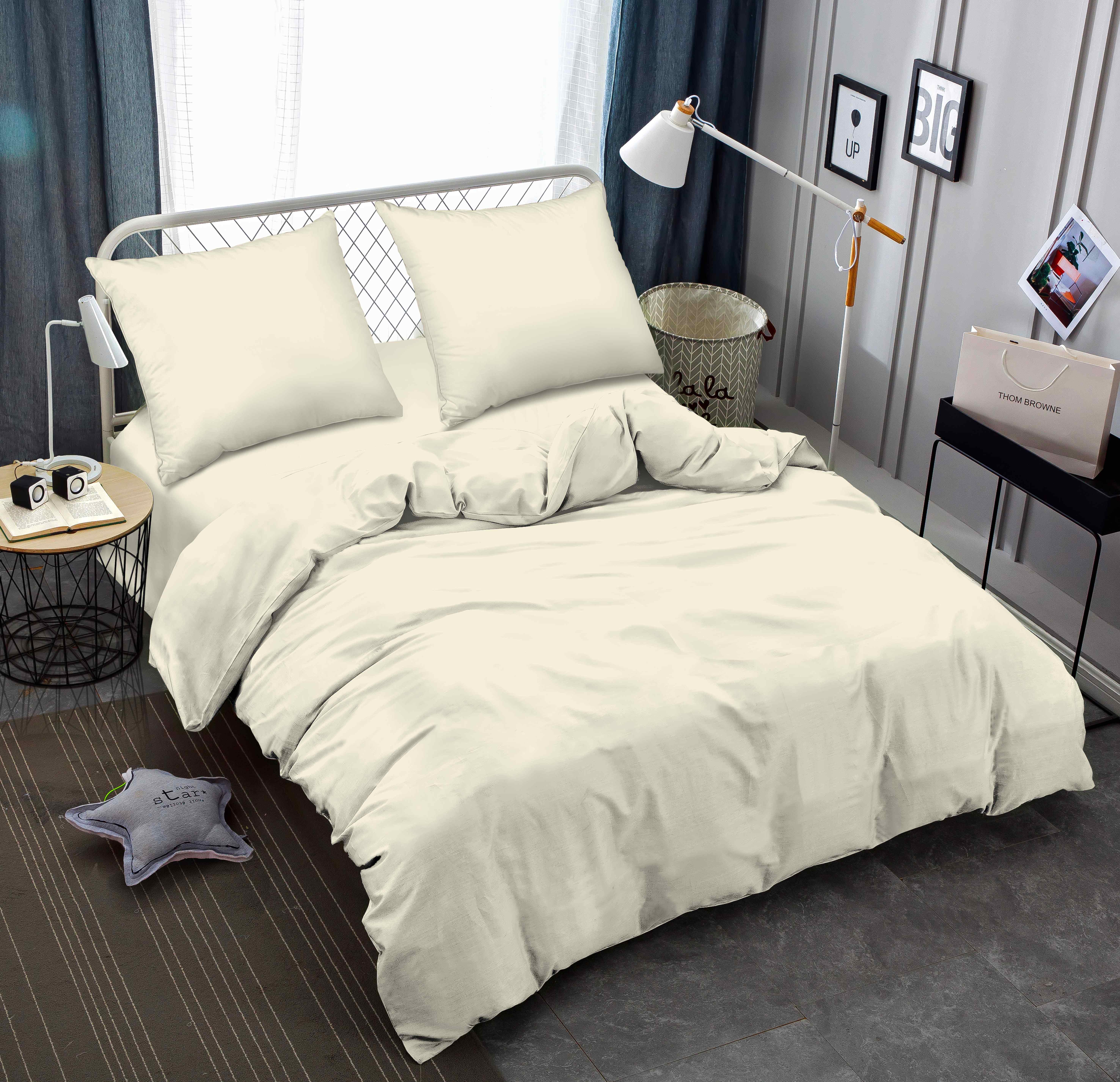 Комплект постільної білизни Zastelli 11-0106 Sweet Corn жатка євро 200х220 см Айворі (22025)