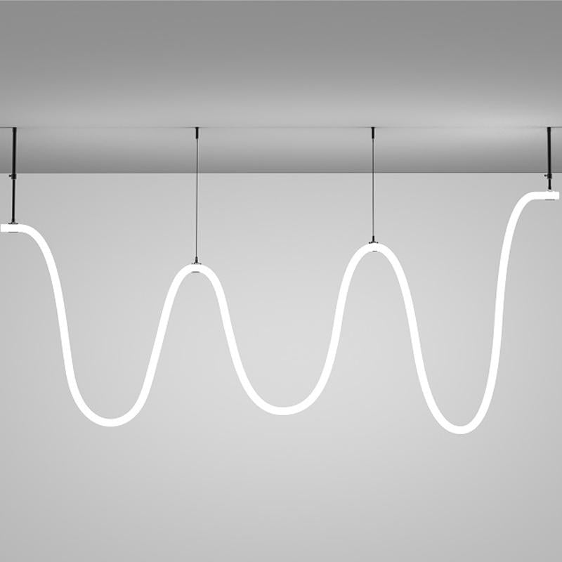 Люстра стельова Nordic Wave з гнучкого LED неону D 24 мм 4 м 64W 3000K/4000K 4800Lm