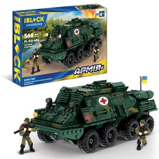 Конструктор дитячий Iblock Армія Військова машина БMM-70Б 2 фігурки 566 дет. (28443375)