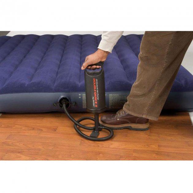 Насос ручной для надувных изделий Intex 68614 с насадками 1,7 л 36 см Черный (10963268) - фото 7