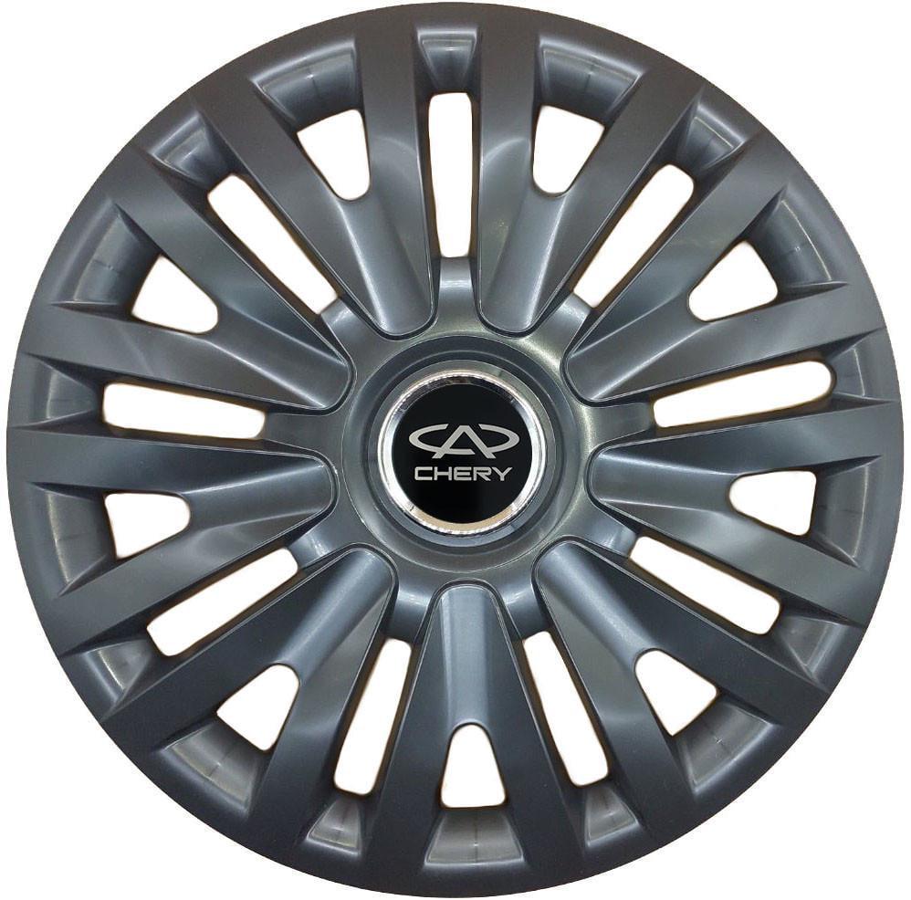 Колпаки с логотипом SJS Chery 412 R16 4 шт. Черный (31005871)