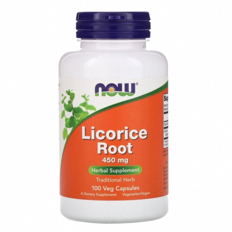 Натуральна добавка Now Foods Licorice Root 450 мг 100 капс. (NOW-04718)