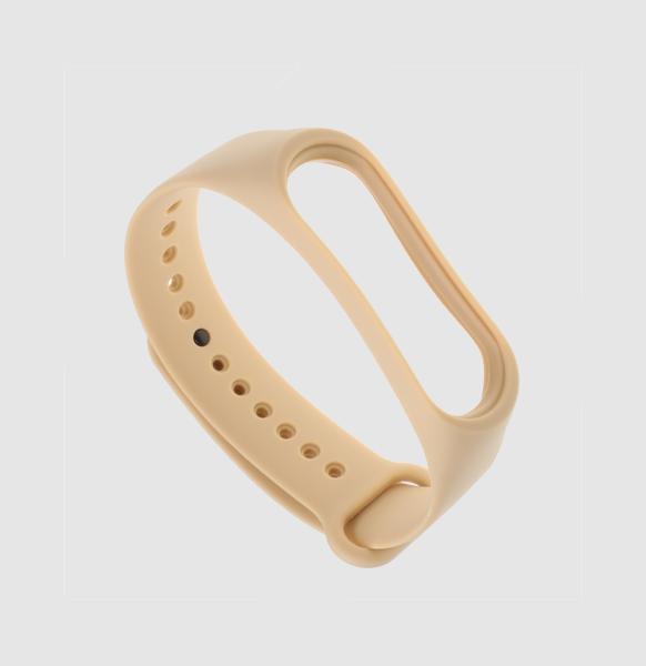 Ремешок для смарт-часов Xiaomi Mi Band 4/3 силиконовый Бежевый (2418P)