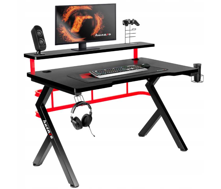 Стіл геймерський Huzaro Hero 5.0 Gaming Computer Desk Red (yomo_id_2701) - фото 3