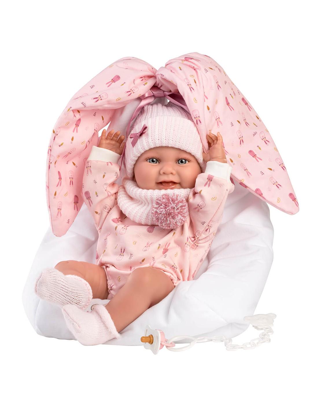 Кукла испанская анатомическая Llorens новорожденная виниловая девочка rosa пупс в подвесной трубке 40 см