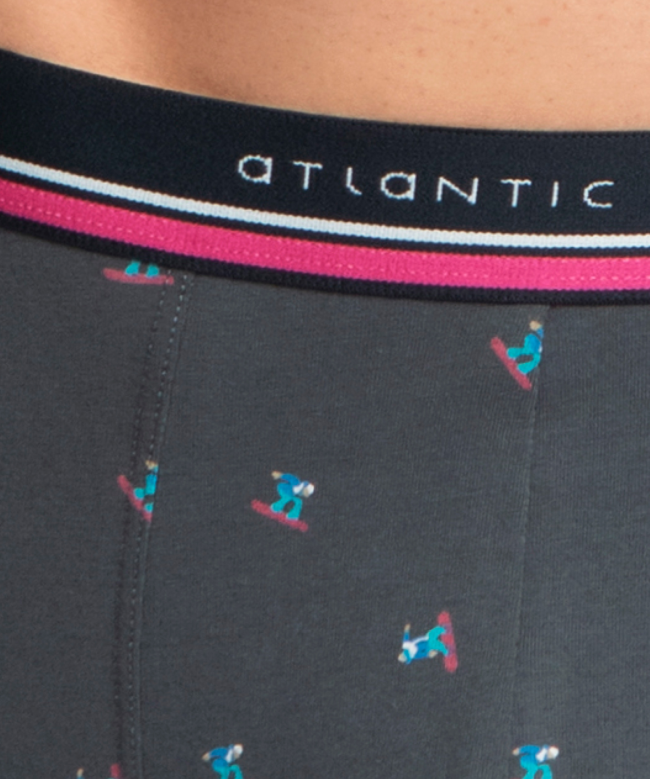 Трусы мужские шорты Atlantic MH-1170 хлопок L Графит - фото 3