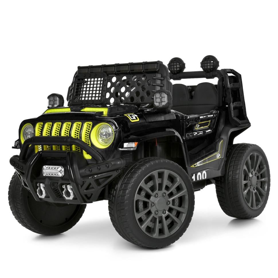 Детский электрический джип Bambi Racer 12V двухместный до 30 кг Черный (DE-169-E-952)