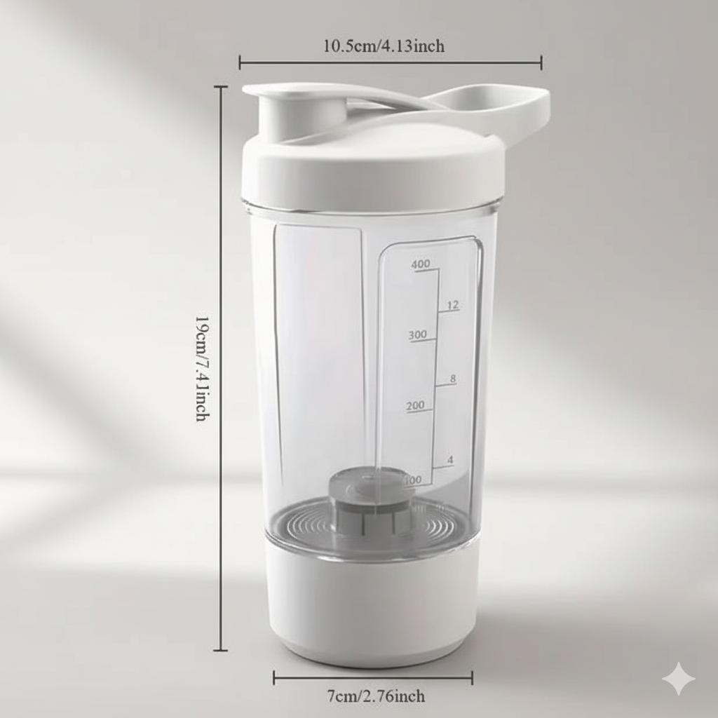 Шейкер спортивный с мерными отметками пищевой PP 400 мл Прозрачный (2815306540) - фото 2 Шейкер спортивный с мерными отметками пищевой PP 400 мл Прозрачный (2815306540) - фото 2