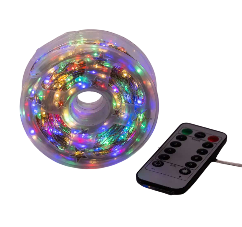Гірлянда Роса нитка з пультом 1000 LED 100 м від мережі прозорий провід Різнокольоровий - фото 1 Гірлянда Роса нитка з пультом 1000 LED 100 м від мережі прозорий провід Різнокольоровий - фото 1