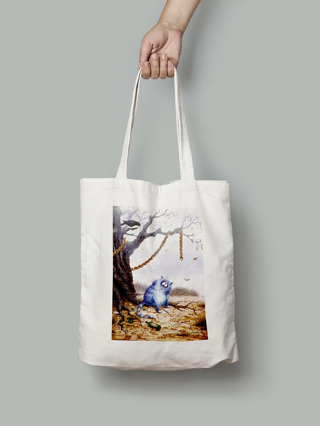 Эко-сумка Цепь на дубе том...... шопер (rinaz_10_Bag)