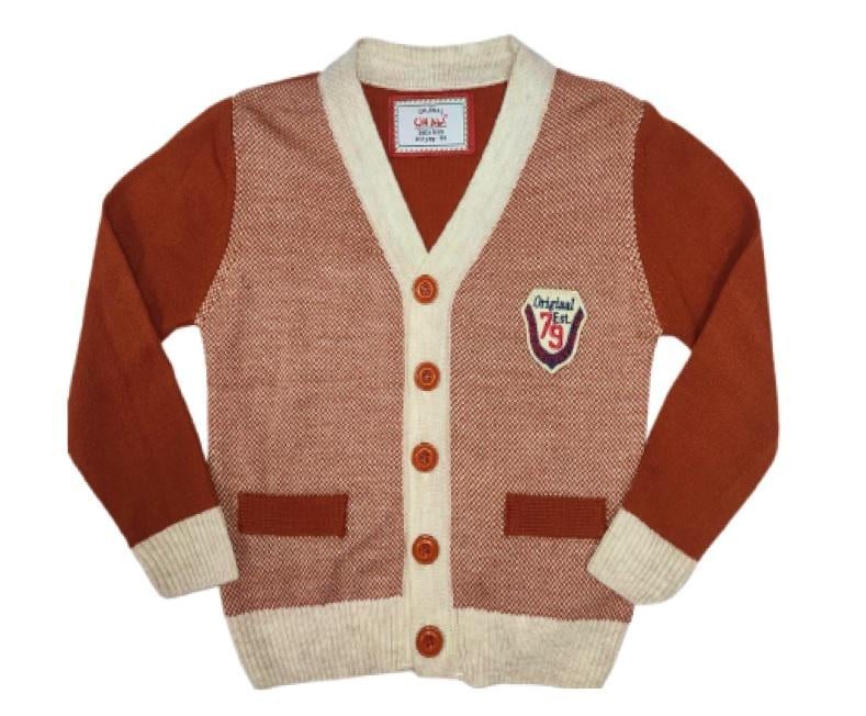 Кофта вязаная для мальчика на пуговицах CINALI 3780 80 см Кирпичный (206101_80)