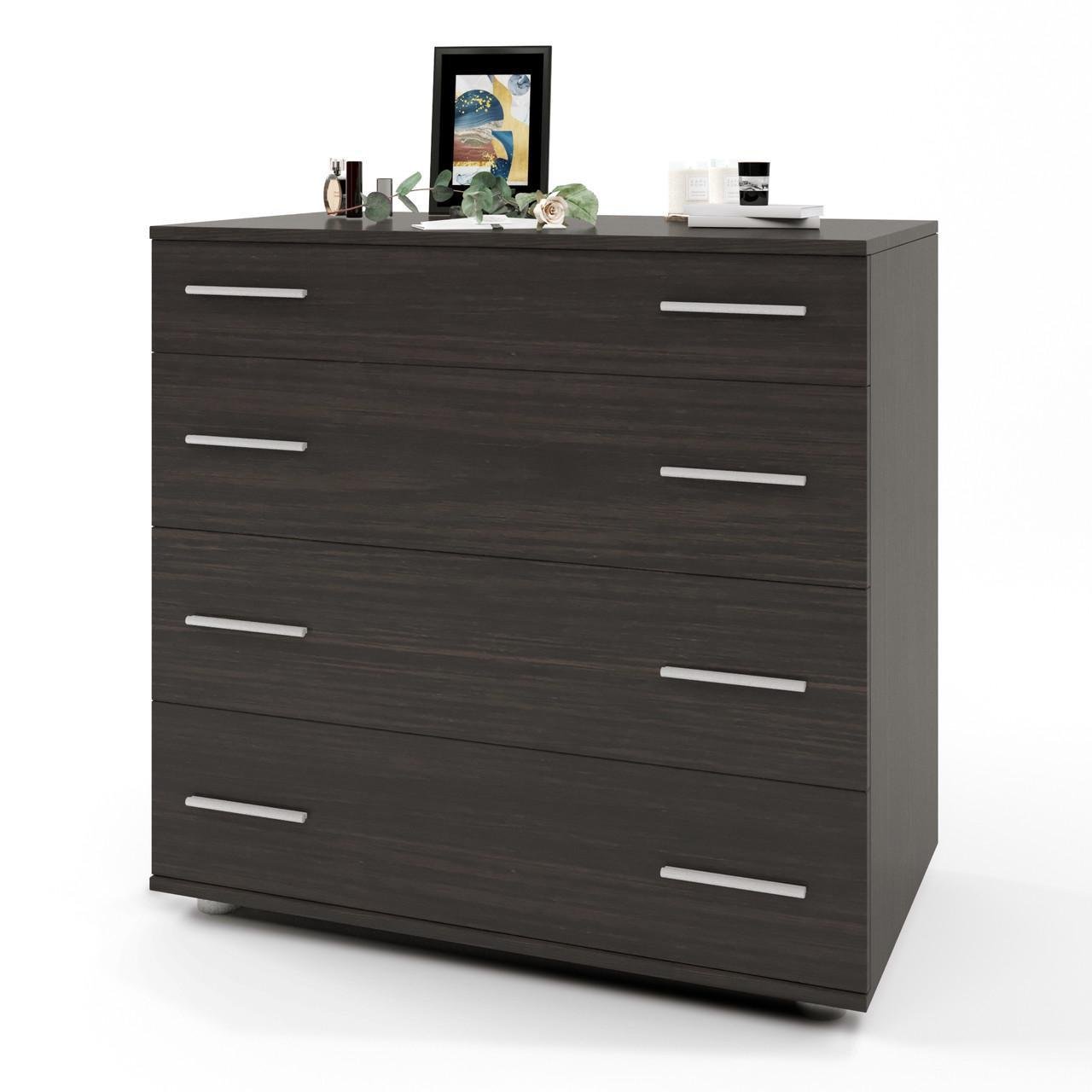 Комод маленький Еверест К-1 на 4 ящика 80х45х73 см Венге темный (DTM-2444)