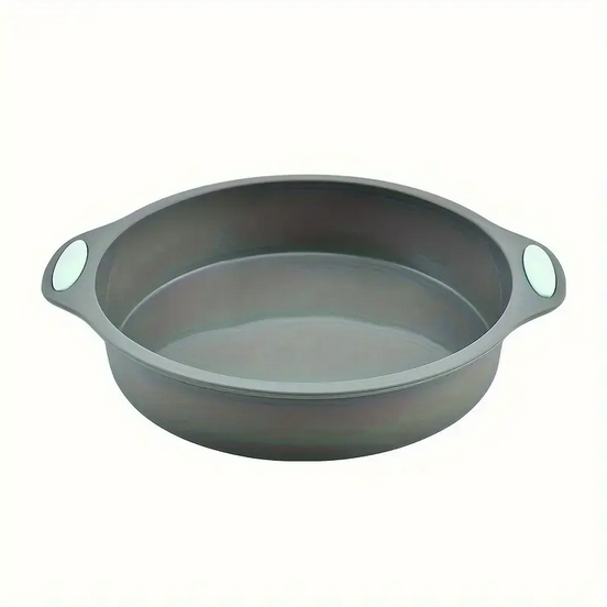 Форма для випікання силіконова з ручками кругла 13,8 см Сірий (SAM-0091) - фото 1 Форма для випікання силіконова з ручками кругла 13,8 см Сірий (SAM-0091) - фото 1