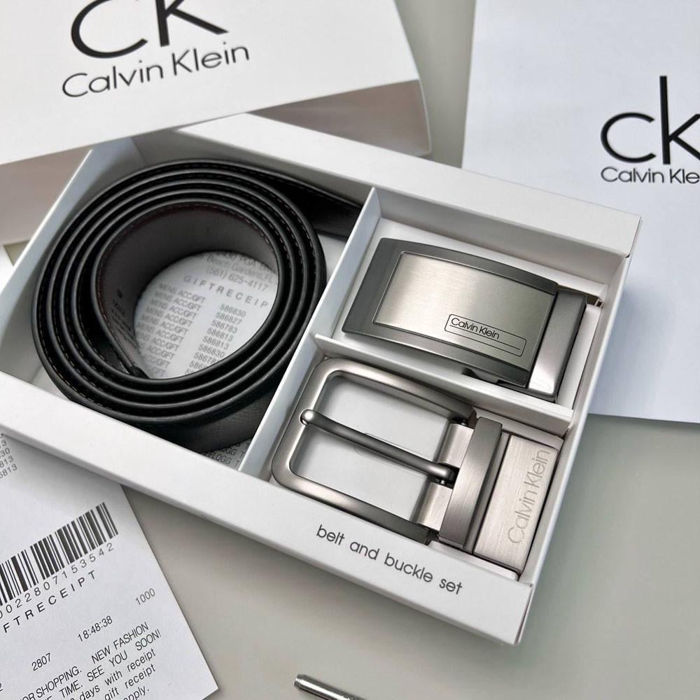 Подарочный набор мужской ремень с двумя пряжками (414 PTR)