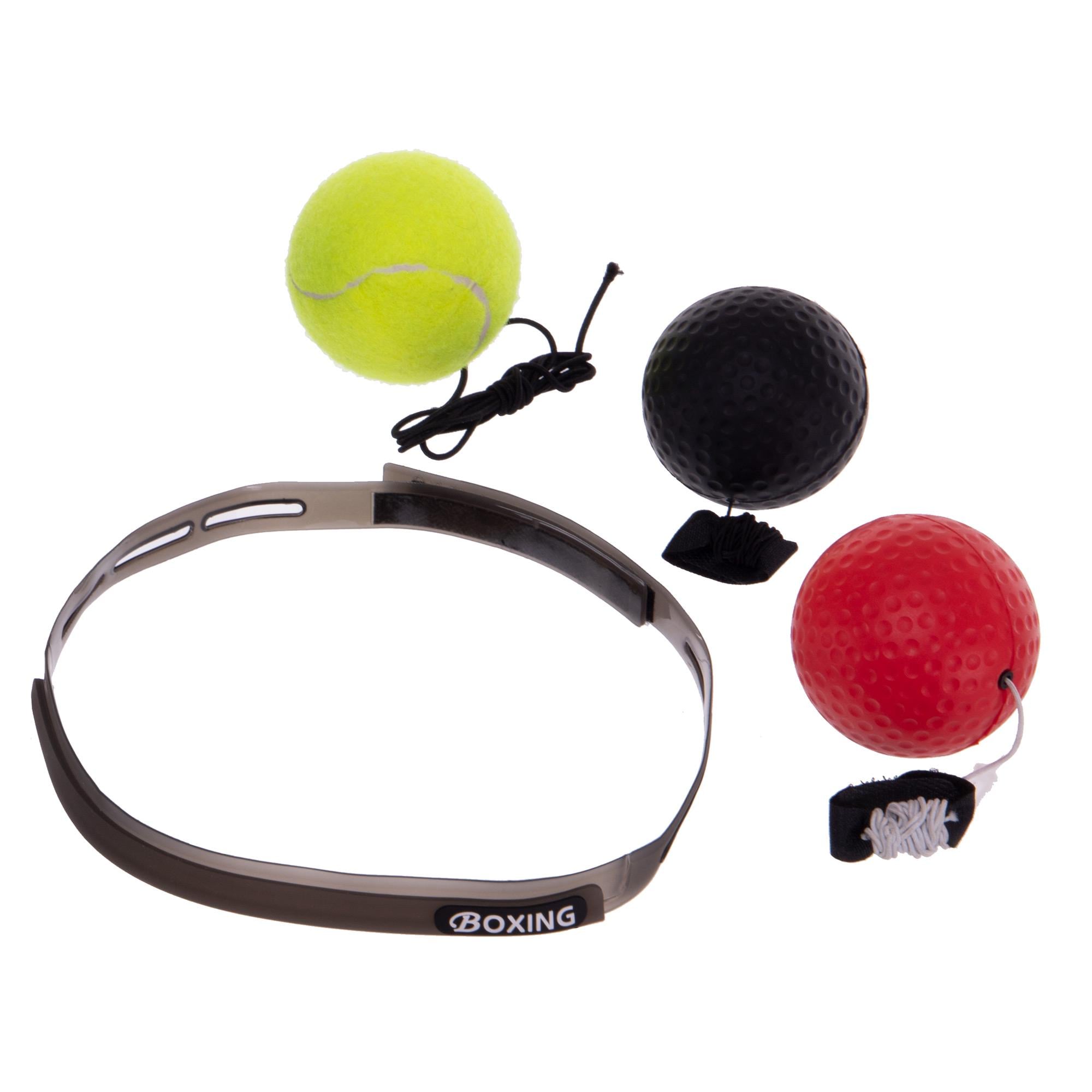 Мяч на резинке бокса SP-Sport BO-1086 Fight Ball 3 шт. Черный/Красный/Зеленый (31773621)