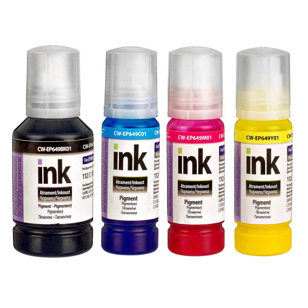 Комплект чорнила ColorWay EP649 для Epson EcoTank 1х127/3х70 мл (CW-EP649SET01)