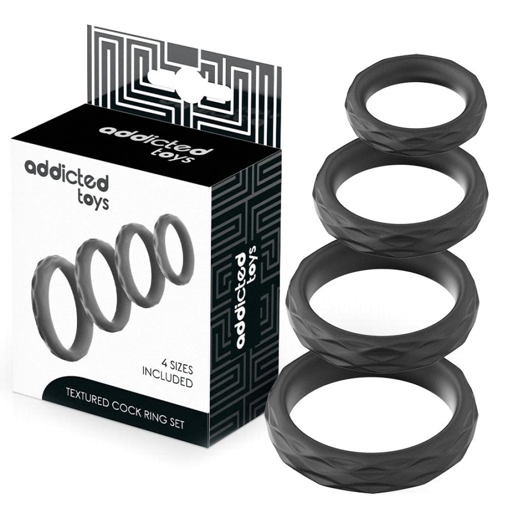 Набор эрекционных колец Textured Cock Ring Set 4 Sizes (1000065855)