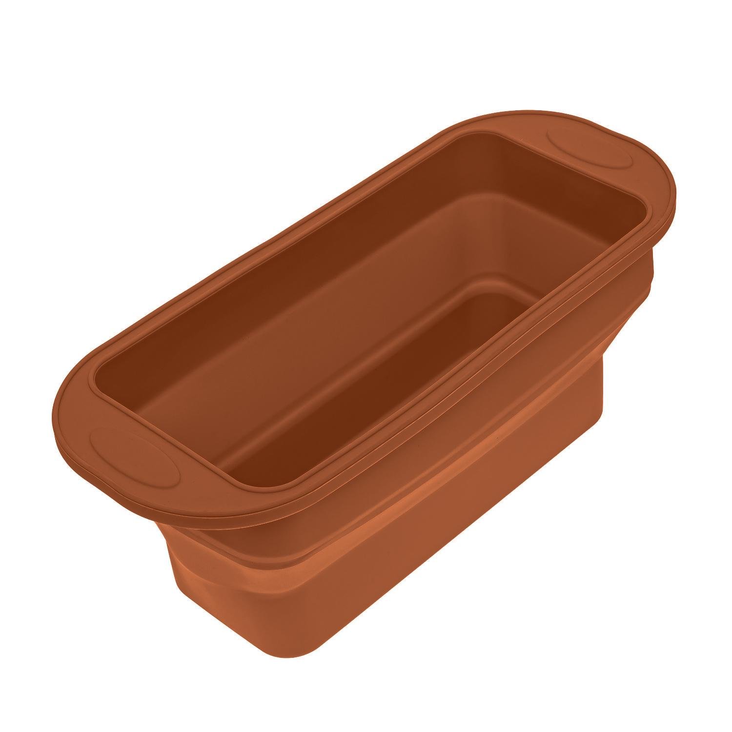 Форма для випікання хліба силіконова 29,5х12,3х11 см Коричневий (87150) - фото 4