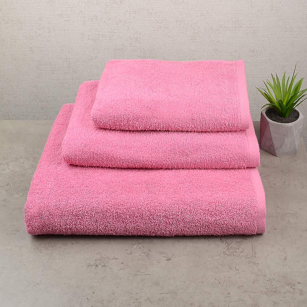 Набор махровых полотенец GM Textile 3 шт. Розовый