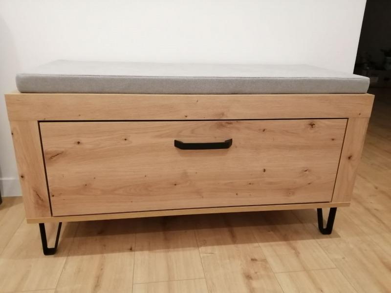 Тумба для взуття Світ меблів Ріо 1Д зДСП 950х398х470 мм Дуб артизан/Антрацит - фото 5 Тумба для взуття Світ меблів Ріо 1Д зДСП 950х398х470 мм Дуб артизан/Антрацит - фото 5