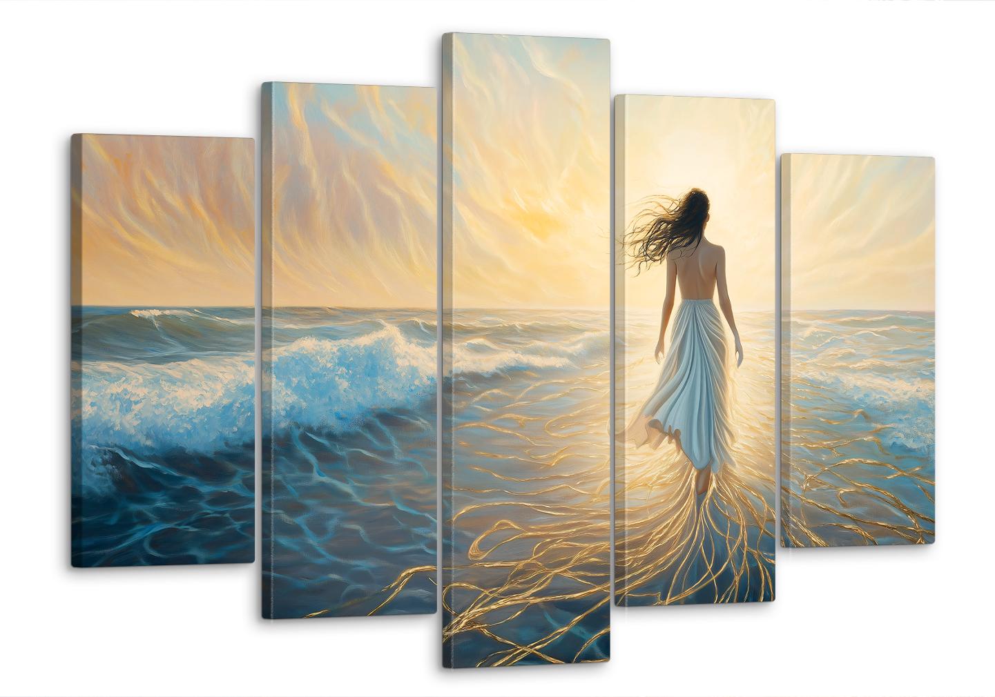 Картина модульная MAKO Девушка и море 80x125 см (MK50590)