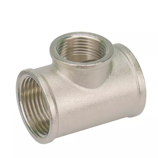 Тройник переходной Karro 1"Вх3/4"Вх1"В латунь никелированная