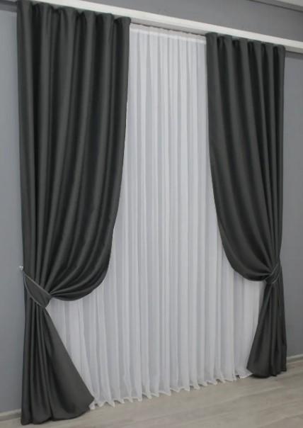 Шторы блекаут Midnight 1,5х2,9 м 2 шт. Графитовый (1399ш) - фото 5 Шторы блекаут Midnight 1,5х2,9 м 2 шт. Графитовый (1399ш) - фото 5