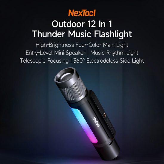 Фонарь многофункциональный NexTool Thunder Music Flashlight Portable NE20161 12в1 - фото 8