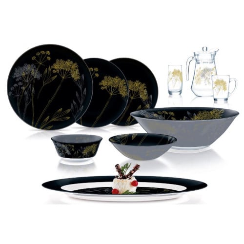 Столовий сервіз Luminarc Black Field Flower (Q1060) 46 пр. Столовий сервіз Luminarc Black Field Flower (Q1060) 46 пр.