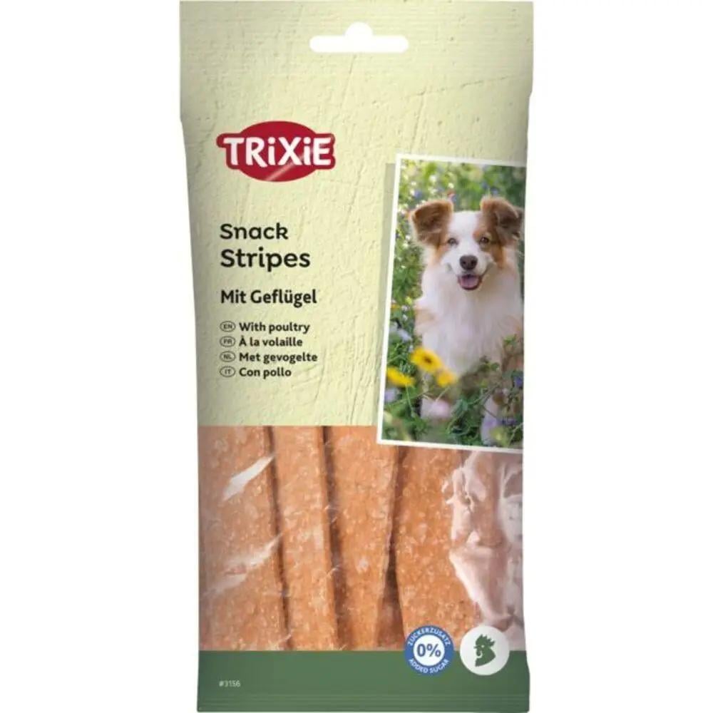 Лакомство для собак Trixie Stripes Light с мясом домашних птиц низкокалорийные жевательные полоски для дрессировки и поощрения 10 шт./уп.