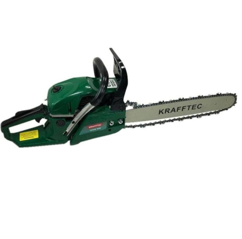 Бензопила KRAFFTEC цепная 45 см 6500 Вт 9500 об/мин Зеленый