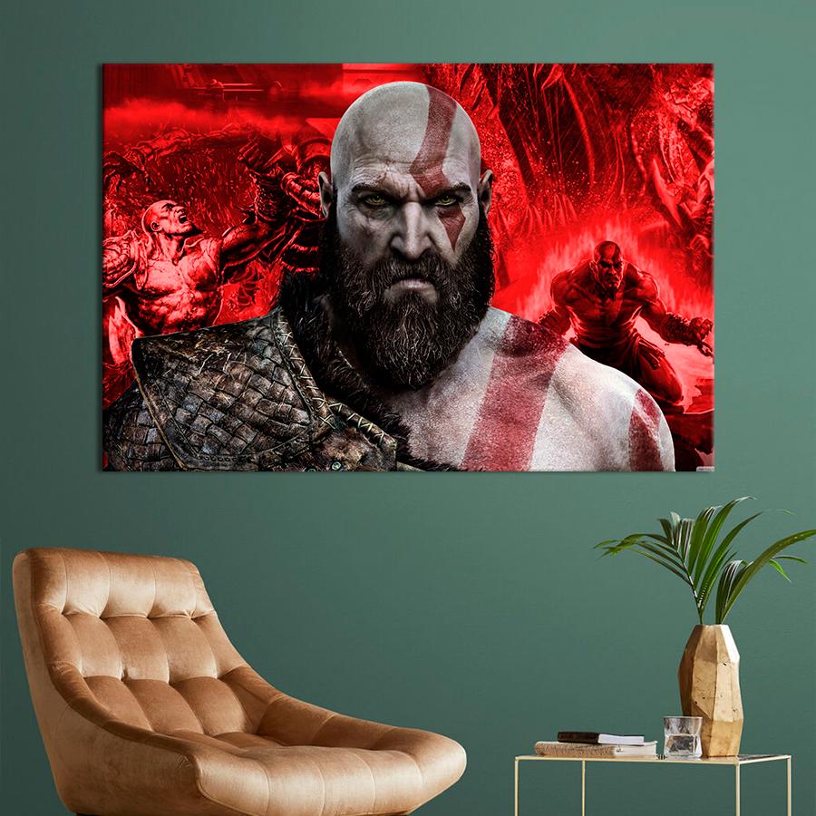 Настенний декор Кратос God of War 51x34 см (A184-1)
